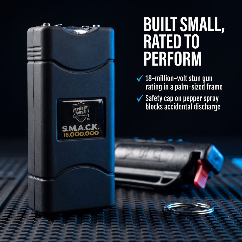 streetwise™-18-keychain-pepper-spray-stun-gun-bundle-pack-black Built Small, Rated to Perform