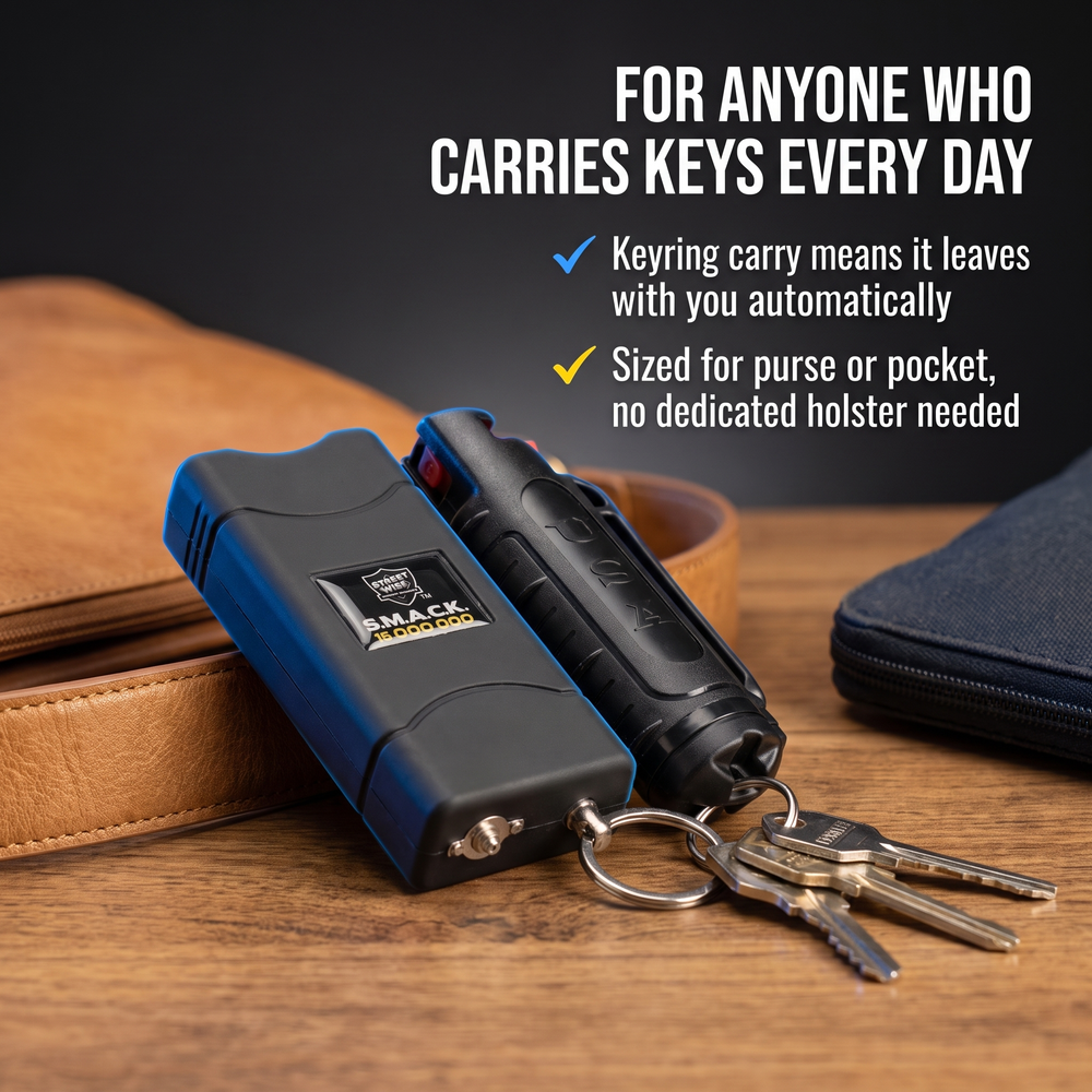 streetwise™-18-keychain-pepper-spray-stun-gun-bundle-pack-black For Anyone Who Carries Keys Every Day