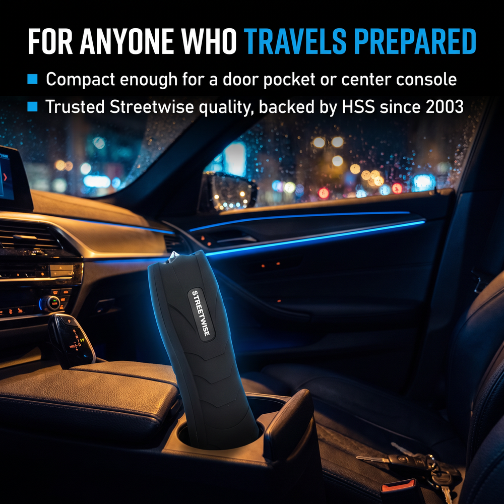 streetwise™-serpent-led-glass-breaker-stun-gun-83m-black For Anyone Who Travels Prepared