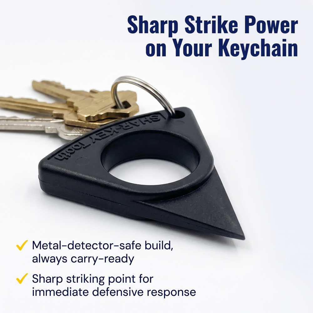 streetwise™-shar-key-tooth-self-defense-keychain-weapon-black Sharp Strike Power on Your Keychain