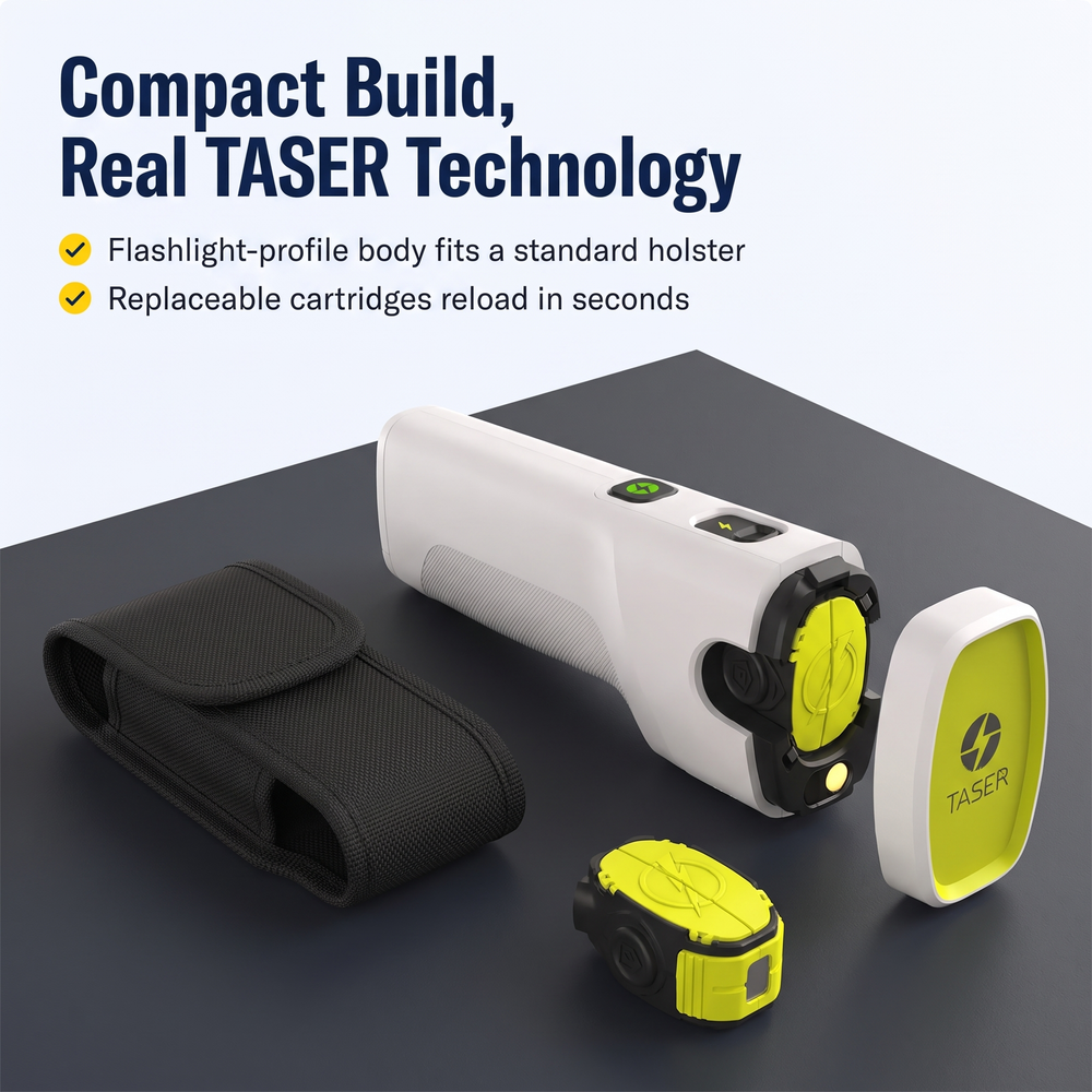 taser®-bolt-2-shooting-led-stun-gun-bundle-pack Compact Build, Real TASER Technology