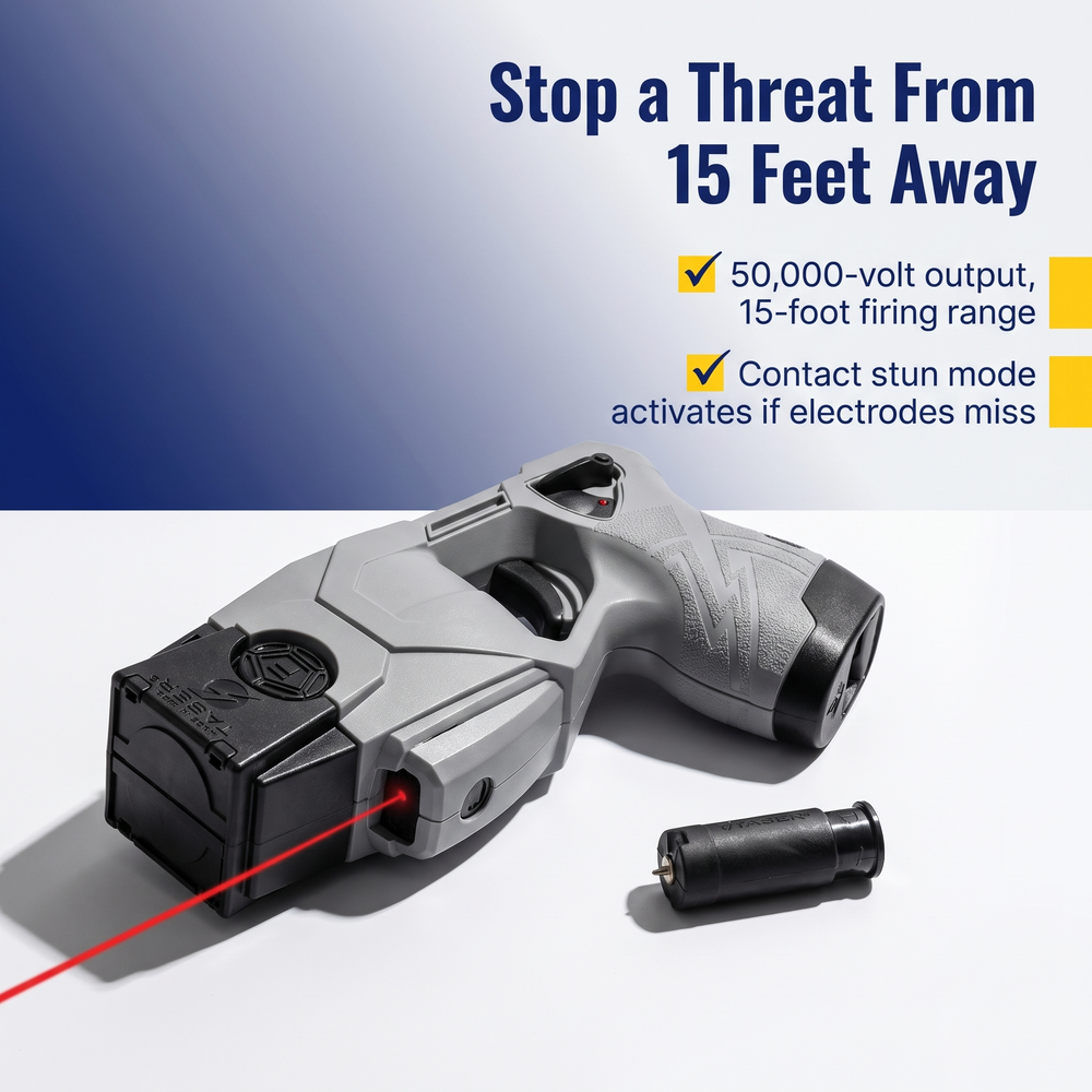 taser®-x1-police-grade-shooting-stun-gun-w-targeting-laser Stop a Threat From 15 Feet Away