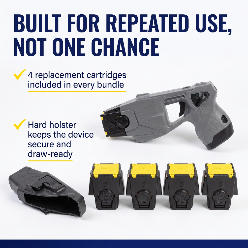 taser®-x1-reloadable-shooting-stun-gun-bundle-pack Built for Repeated Use, Not One Chance