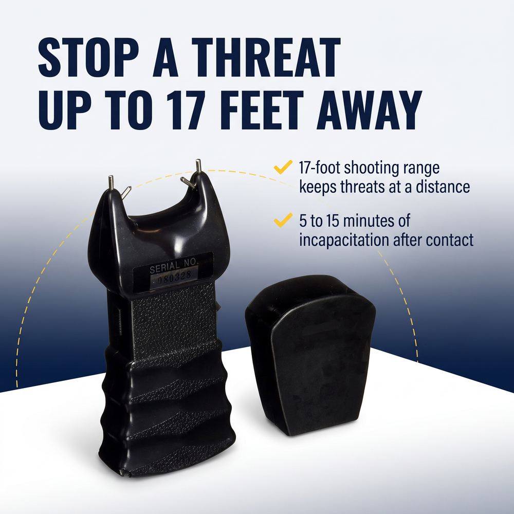 the-dual-defense174-system-shooting-stun-gun Stop a Threat Up to 17 Feet Away