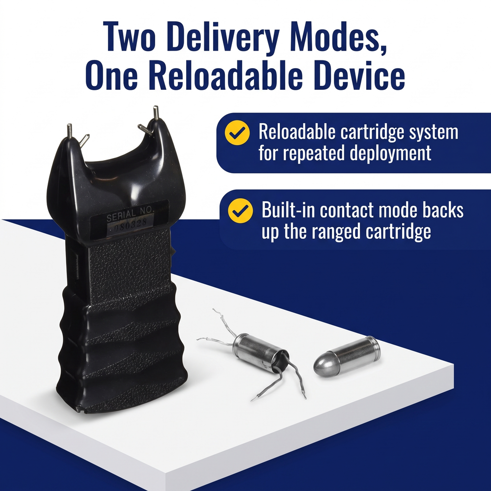 the-dual-defense174-system-shooting-stun-gun Two Delivery Modes, One Reloadable Device