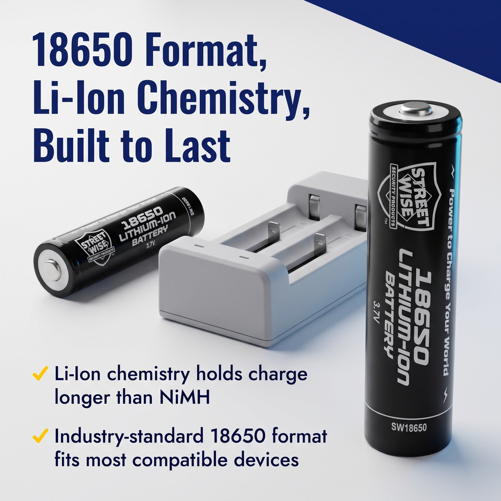ultrafire-rechargeable-18650-li-ion-battery 18650 Format, Li-Ion Chemistry, Built to Last