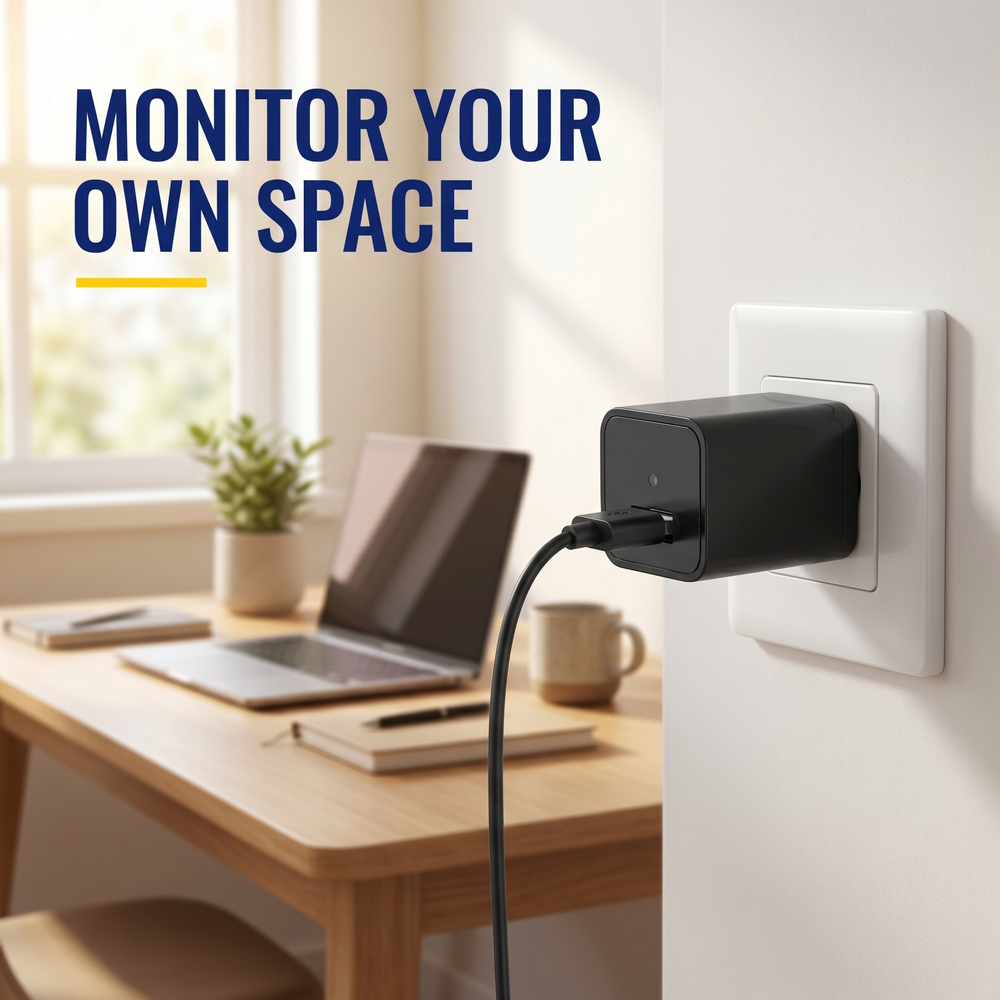 usb-cube-wall-charger-hidden-spy-camera-black-1080p-hd-wifi Your Home. Monitored on Your Terms.