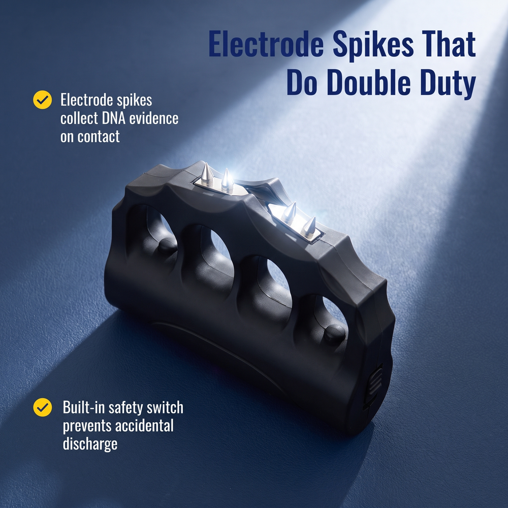 zap-blast-knuckles-stun-gun-extreme-w-holster-950k Electrode Spikes That Do Double Duty