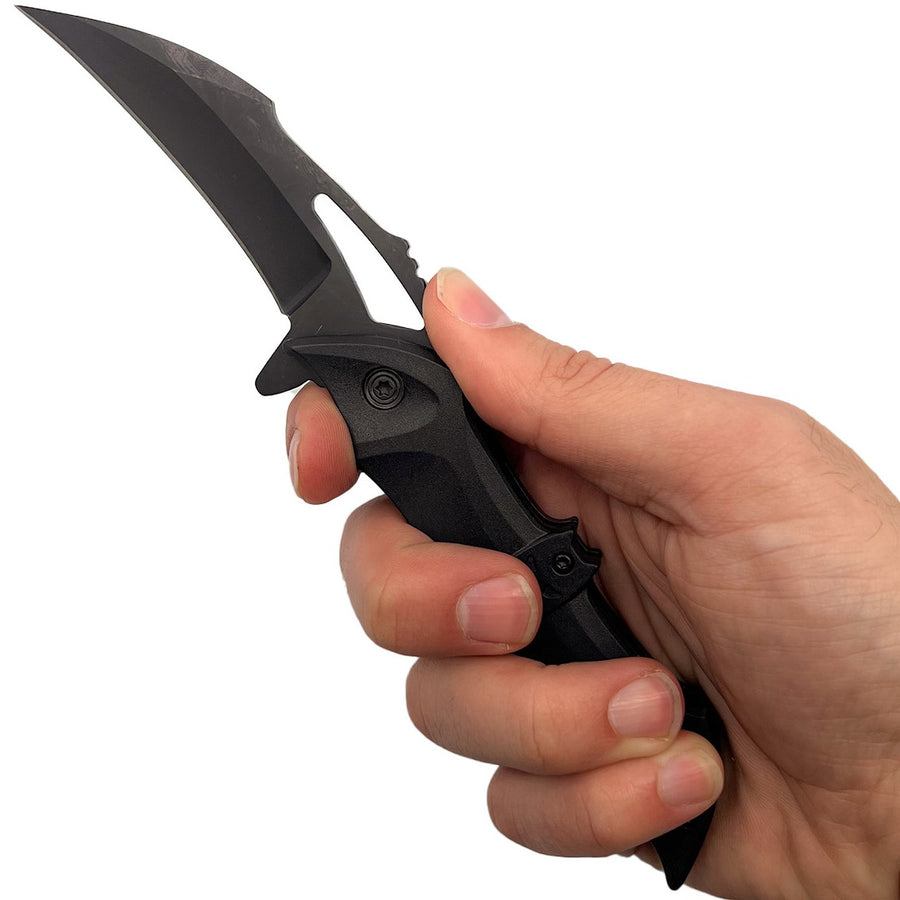 ElitEdge® Bat Stainless Steel Folding Knife 3.75" w/ Pocket Clip