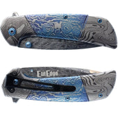 Secondary image - ElitEdge® Titanium & Damascus Steel Folding Pocket Knife 3.5