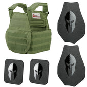 Spartan™ Omega™ Level III AR500 Body Armor & Plate Carrier 4-Pack - Bulletproof Inserts