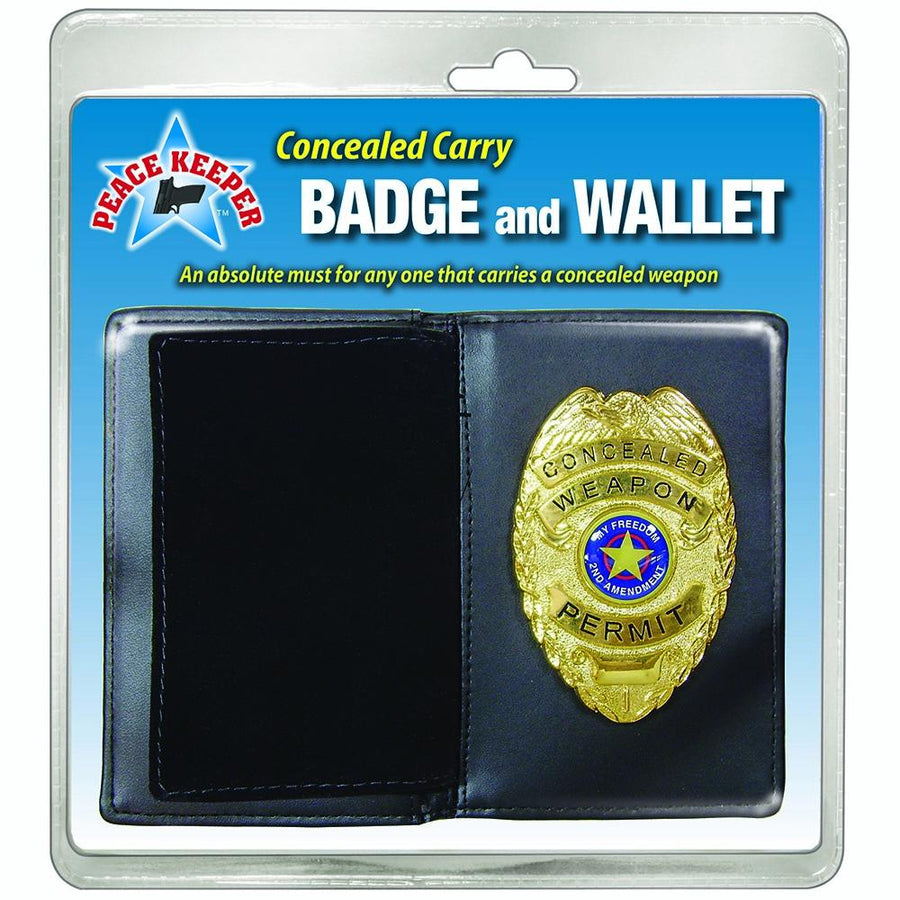 Peace Keeper Concealed Weapon Permit Badge & Wallet