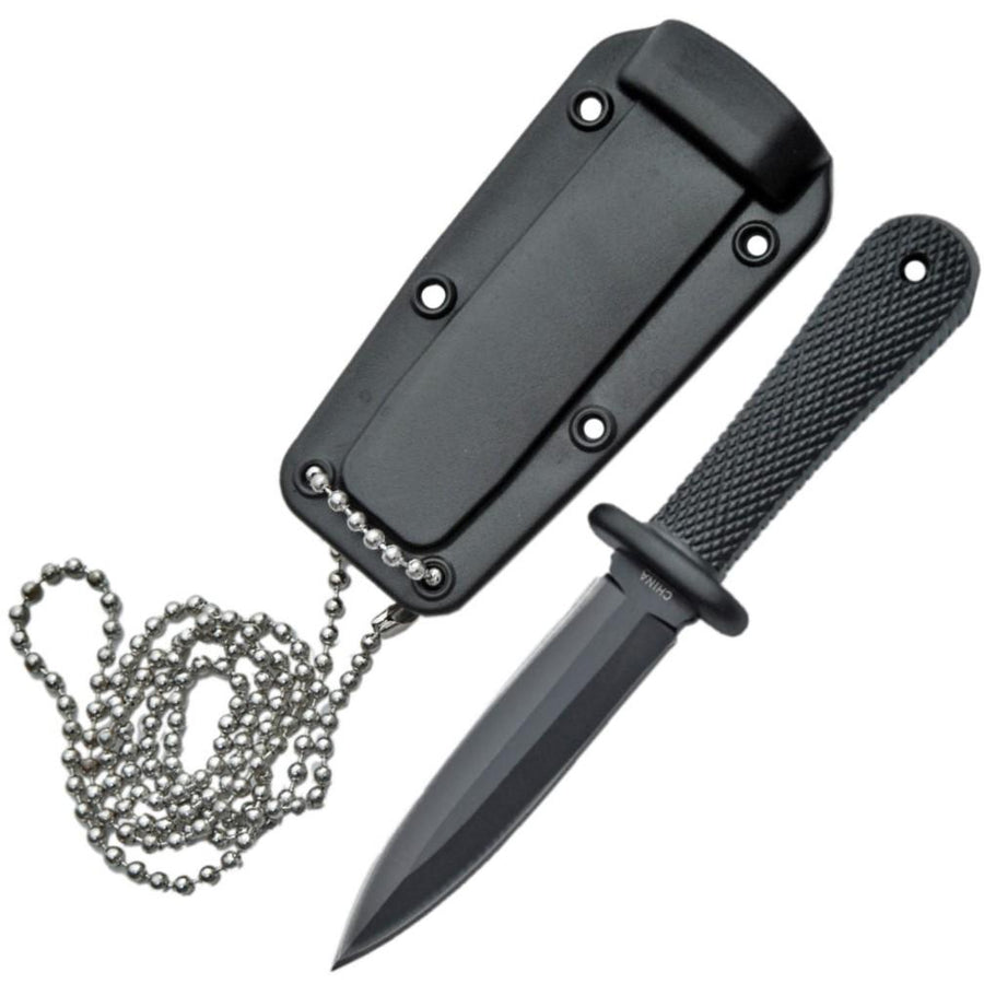 Rite Edge™ Steel Neck Knife 3" w/ Hard Sheath & Chain
