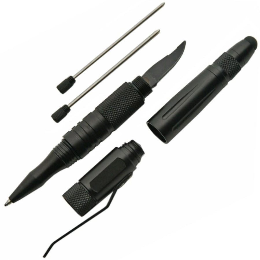 4-in-1 Tactical Pen Knife w/ Stylus & Glassbreaker