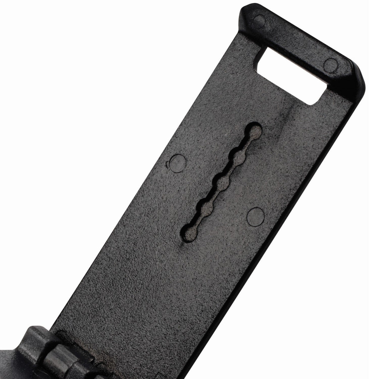 Mounting plate of 24" ASP Envoy Rotating Talon Baton Scabbard with a row of adjustment slots