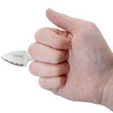 Hand gripping a 3.5 inch Tactical Steel Neck Knife from ElitEdge 