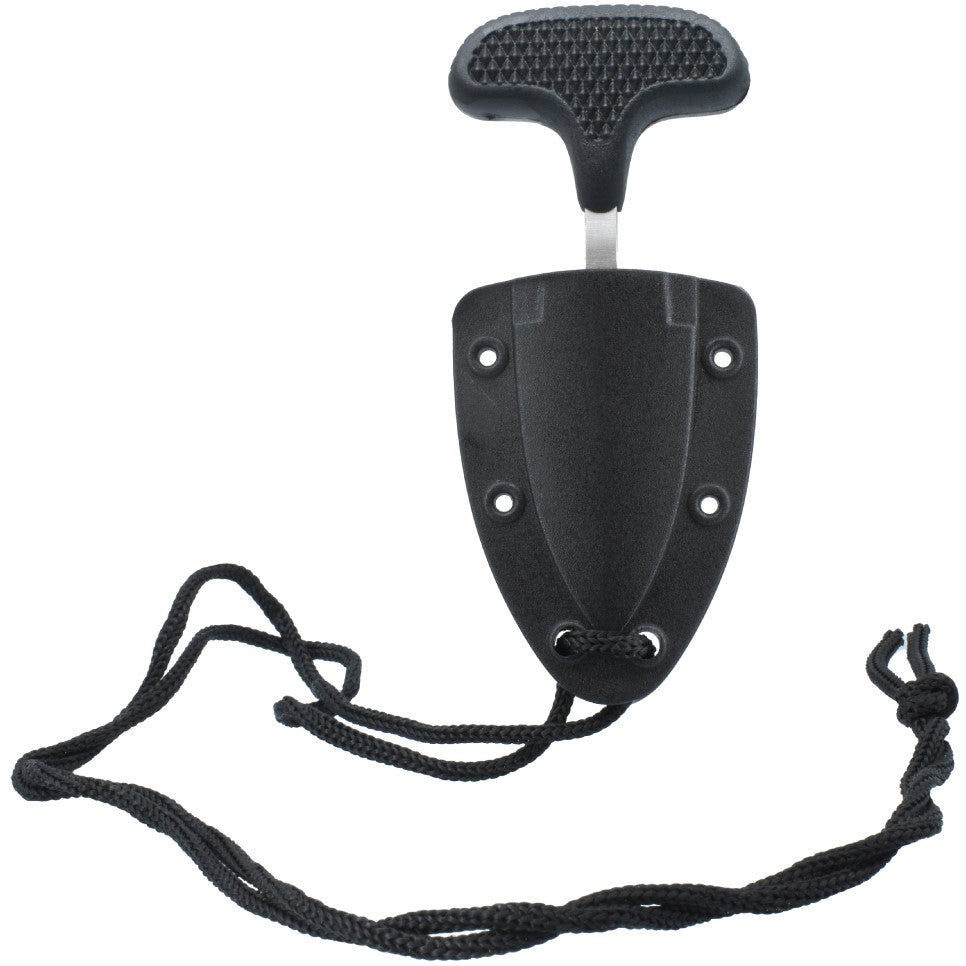 3.5 inch Tactical Steel Neck Knife from ElitEdge with sheath and lanyard