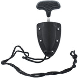 3.5 inch Tactical Steel Neck Knife from ElitEdge with sheath and lanyard