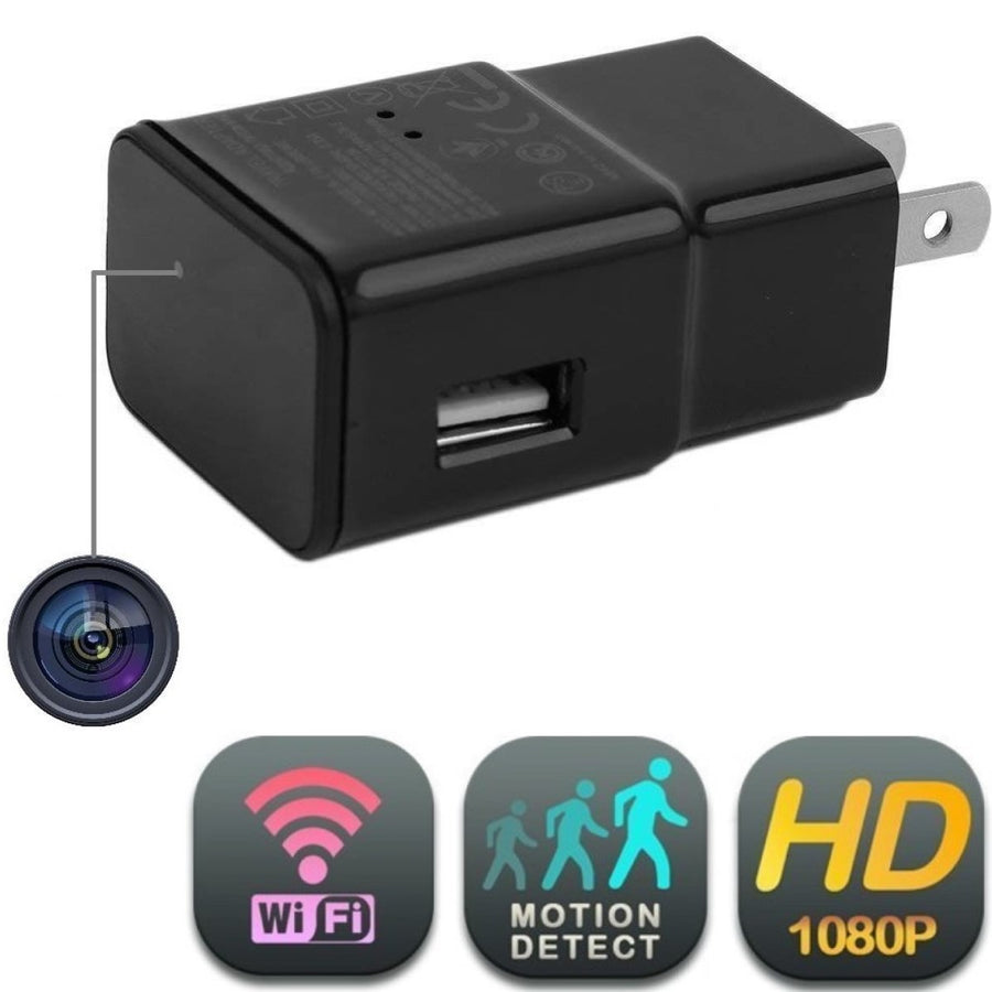SpyWfi™ USB Wall Charger Motion Detection Hidden Spy Camera 4K WiFi