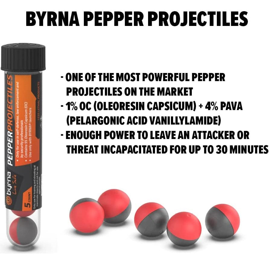 Byrna® Non-Lethal Self-Defense Pepper Projectiles 5ct