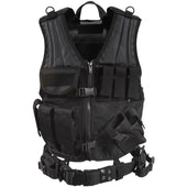 Rothco® Cross Draw MOLLE System Tactical Military Vest Black - Tactical Vests