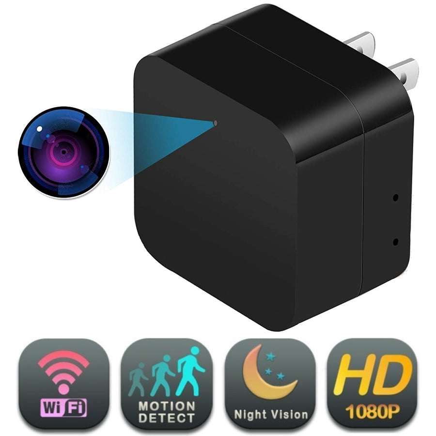 SpyWfi™ USB Wall Charger Night Vision Hidden Spy Camera 1080p WiFi