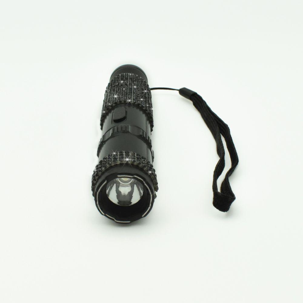 A close up view of 75M JOLT RhineStun Gun Rechargeable Flashlight