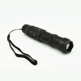 A black 75M JOLT RhineStun Gun Rechargeable Flashlight with wrist strap