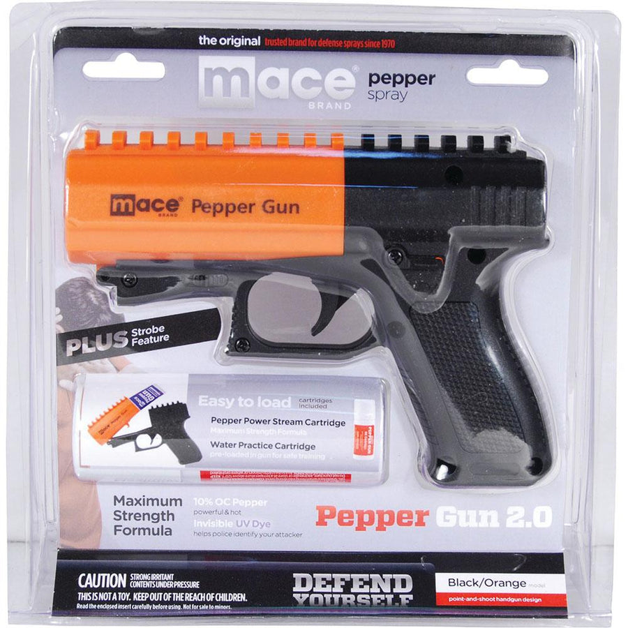 Mace® Pepper Gun 2.0 Power Stream w/ LED Strobe