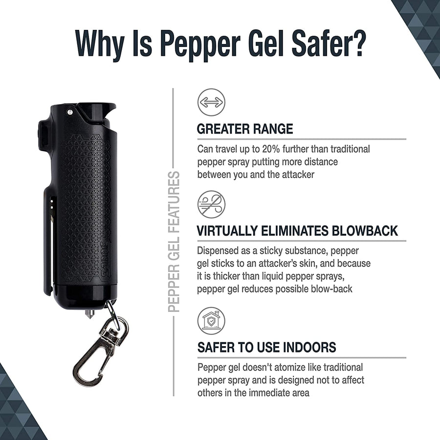 SABRE® Red Safe Escape 3-in-1 Hard Case Pepper Gel 1/2 oz.