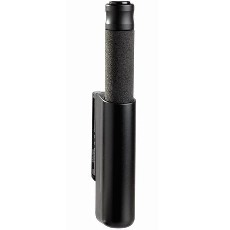 A black 24" ASP Envoy Rotating Talon Baton Scabbard with a baton inside