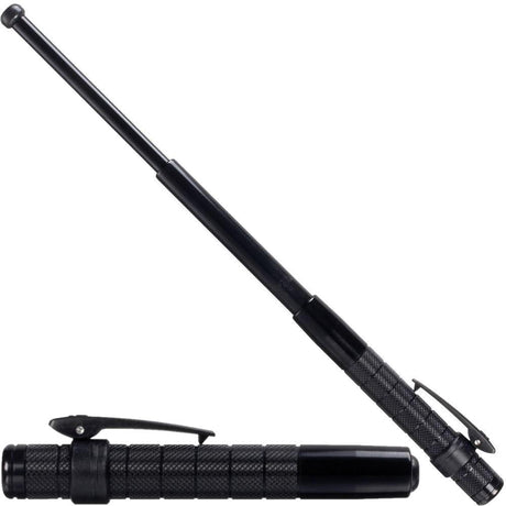 16 inch ASP Protector Friction Loc Expandable Clip-On Baton extended and retracted state