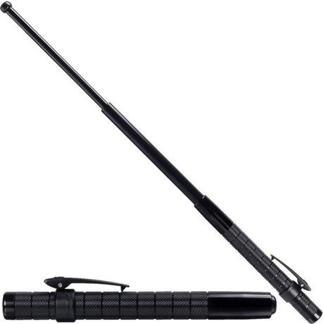 21 inch ASP Protector Friction Loc Expandable Baton in expanded and retracted state
