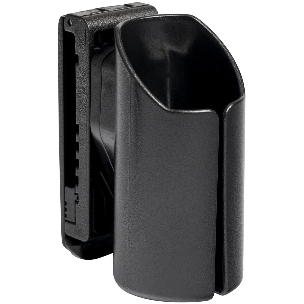 Side view of an empty black ASP Raptor Flashlight Tactical Light Case Holster