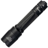 A close up view of ASP Spectrum DF Police Duty Rechargeable LED Flashlight 300 lm showing its clip