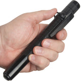 A hand inserting the adjustable clip on ASP Protector Friction Loc Expandable Clip-On Baton