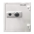 A closed white Hollon HS-530WD Fireproof Dial Lock Home Safe