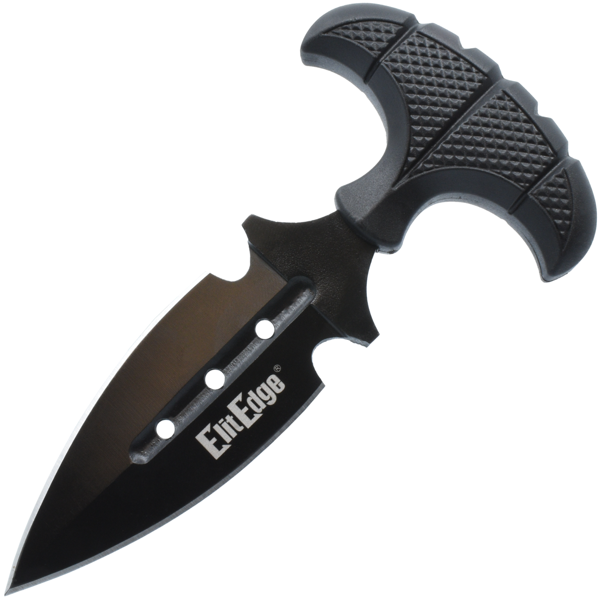 3" ElitEdge Steel Push Dagger Tactical Knife with textured handle