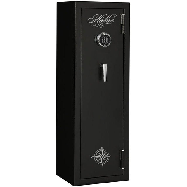 A black closed Hollon HGS-11E Hunter Series Fire Resistant Gun Safe