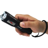 JOLT Lightning Rod Stun Flashlight with wrist strap in hand