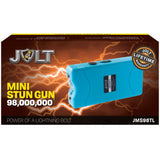 98M JOLT Mini Rechargeable LED Triple Stun Gun in a packaging