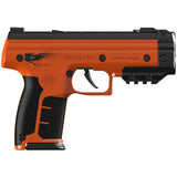side view of black and orange Byrna LE Pepper Non-Lethal Self-Defense Projectile Gun