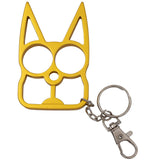 Gold cat shaped self-defense keychain from Weapontek