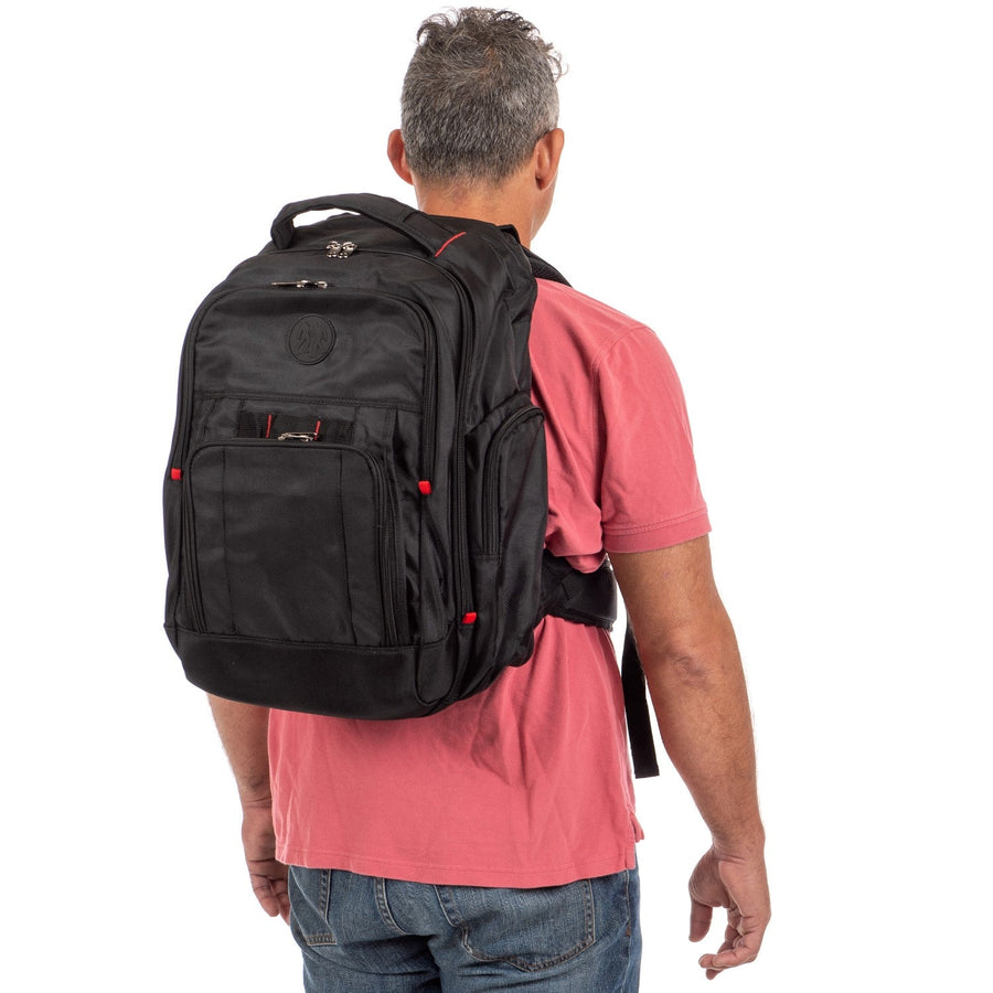 back view of bulletproof backpack