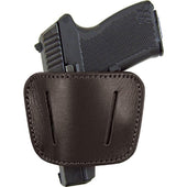 Belt Slide Concealed Leather Gun Holster Black Med/Large - Gun Accessories