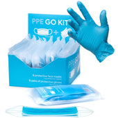 PPE Go-Kit Pack 5 Face Masks & 5 Pairs of Gloves In Each Pouch - PPE Personal Protective Equipment