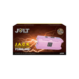 Pink JOLT J.A.C.K. Mini Rechargeable Keychain Stun Gun in a packaging
