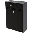 Black Locking Security Drop Mailbox Safe from Mail Boss 