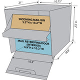 Dimensions of Mail Boss Mail Manager Locking Mailbox Safe
