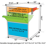 Dimensions of Mail Boss Package Master Locking Mailbox Safe